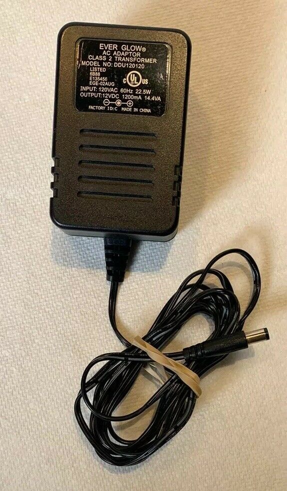 *Brand NEW* Ever Glow DDU120120 12V 1200mA Original OEM AC DC Power Adapter Supply - Click Image to Close